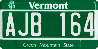 VT license plate AJB164