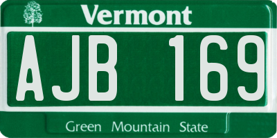 VT license plate AJB169