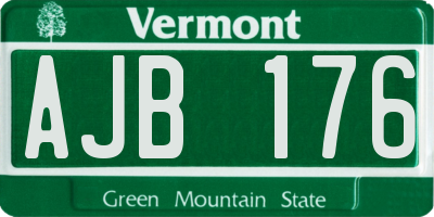 VT license plate AJB176