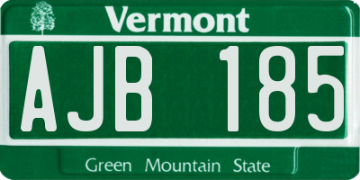 VT license plate AJB185