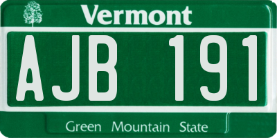 VT license plate AJB191