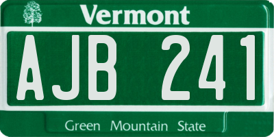 VT license plate AJB241