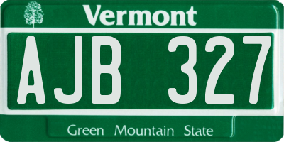 VT license plate AJB327