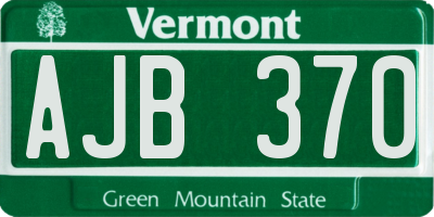 VT license plate AJB370