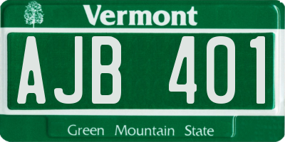 VT license plate AJB401