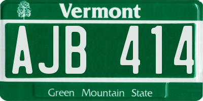 VT license plate AJB414