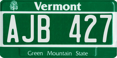 VT license plate AJB427