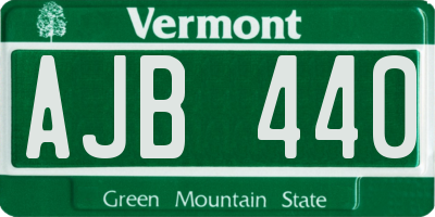 VT license plate AJB440