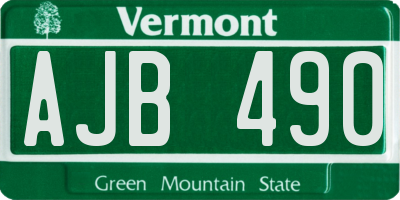 VT license plate AJB490