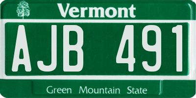 VT license plate AJB491