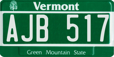 VT license plate AJB517