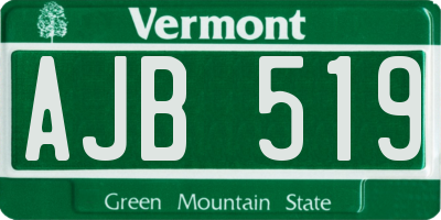 VT license plate AJB519