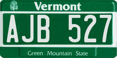 VT license plate AJB527