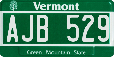VT license plate AJB529
