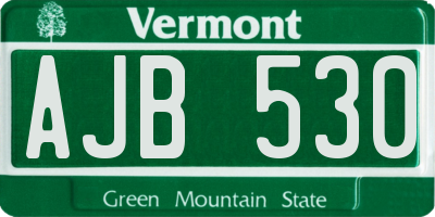 VT license plate AJB530
