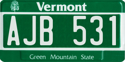 VT license plate AJB531