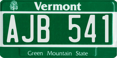 VT license plate AJB541