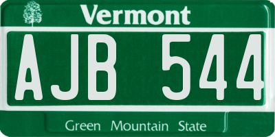 VT license plate AJB544