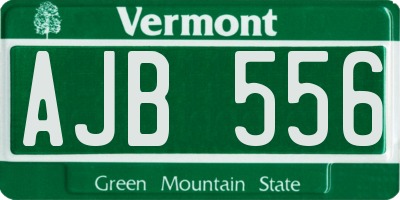 VT license plate AJB556