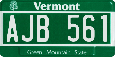 VT license plate AJB561