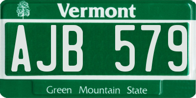 VT license plate AJB579