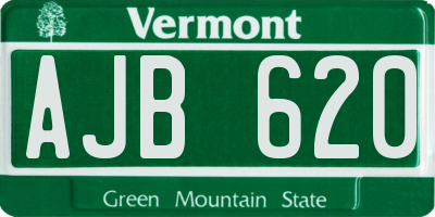 VT license plate AJB620