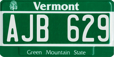 VT license plate AJB629