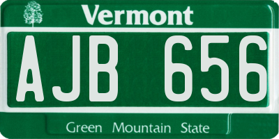 VT license plate AJB656