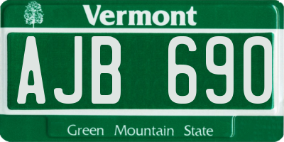 VT license plate AJB690