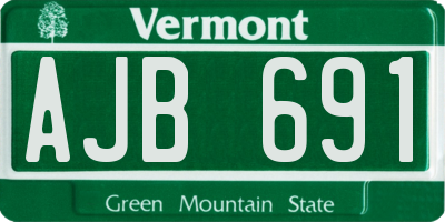 VT license plate AJB691