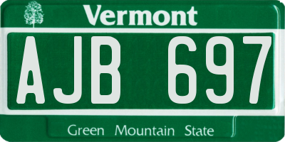 VT license plate AJB697