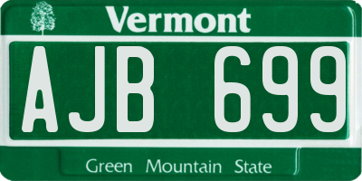 VT license plate AJB699