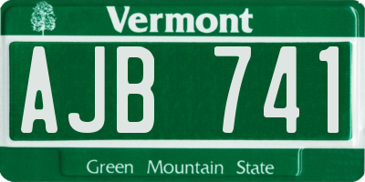 VT license plate AJB741