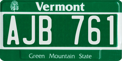 VT license plate AJB761