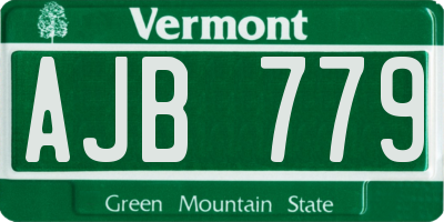 VT license plate AJB779