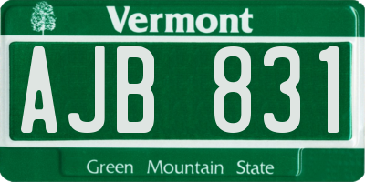 VT license plate AJB831