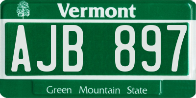 VT license plate AJB897