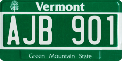 VT license plate AJB901