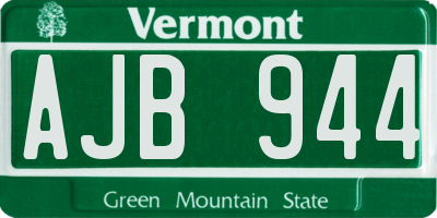VT license plate AJB944