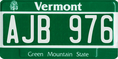 VT license plate AJB976