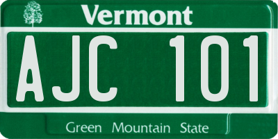 VT license plate AJC101