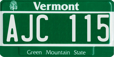 VT license plate AJC115