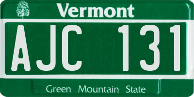 VT license plate AJC131