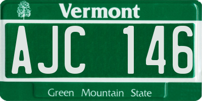 VT license plate AJC146