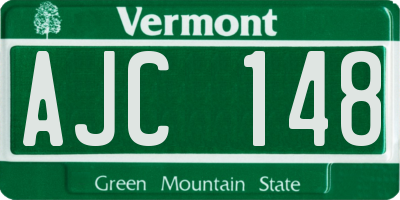 VT license plate AJC148