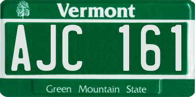 VT license plate AJC161