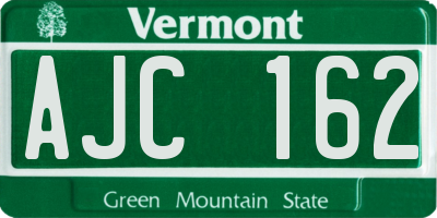 VT license plate AJC162