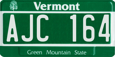 VT license plate AJC164