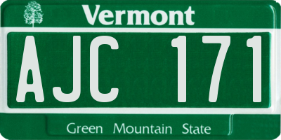 VT license plate AJC171