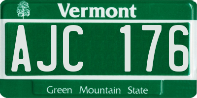 VT license plate AJC176